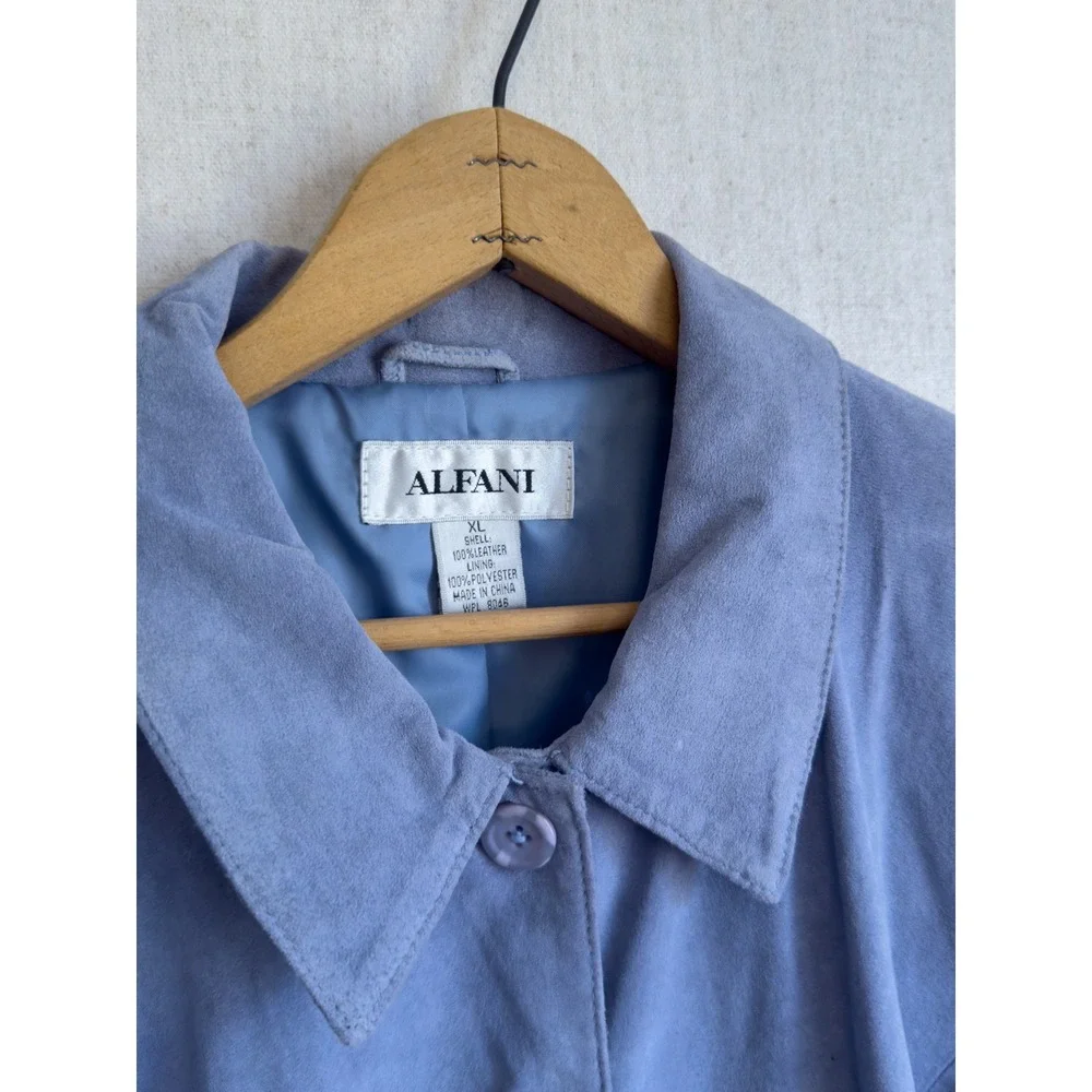 Alfani y2k vtg French blue suede acket shacket‎ size XL